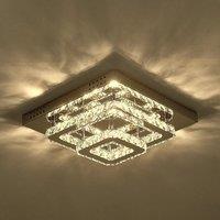 Modern 2-Tier Crystal LED Ceiling Light Fixture Dimmable/Non-dimmable