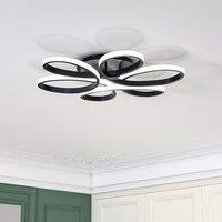 Black Frame Modern Dimmable/White LED Chandelier Ceiling Light