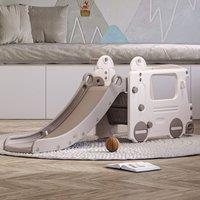 2 In 1 Indoor Kids Bus Toddlers Safety Climber Playset with Slide