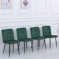 44cm Wide Retro Velvet Accent Desk Chair Dining Desk Chairs