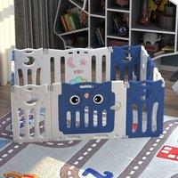 63cm H Kids Safety Play Yard Blue Foldable Home Activity Center
