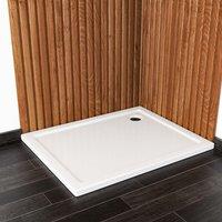 2ft/3ft White Acrylic Shower Tray with Drain