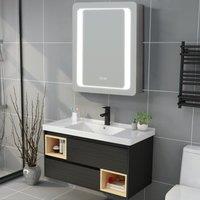 27x20inch LED Illuminated Mirror Cabinet with Sensor Switch