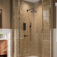 Metal Thermostatic Handshower and Showerhead Mixer Set