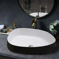 Premium Ceramic Sink with Stainless Steel Pop-upand Mounting Ring
