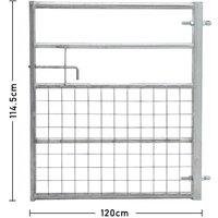 Durable Half Mesh Galvanized Metal Field Gate