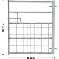 Durable Half Mesh Galvanized Metal Field Gate