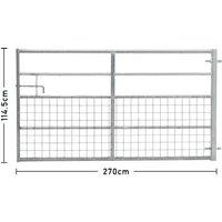 Durable Half Mesh Galvanized Metal Field Gate