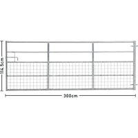 Durable Half Mesh Galvanized Metal Field Gate