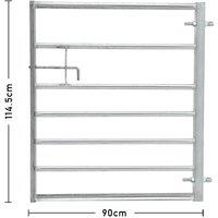 4-12FT Durable Galvanized Metal Field Gate
