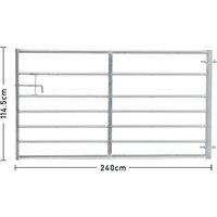 4-12FT Durable Galvanized Metal Field Gate