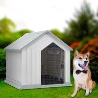 60 cm H Waterproof Plastic Dog House Pet Kennel with Door