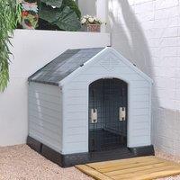 82cm H Outdoor Waterproof Dog House with Air Vents and Door
