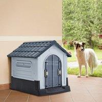 Small/Medium Weatherproof Comfortable Dog House Kennel with Skylight and Door