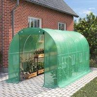 139ft/ 199ft Metal Framed Walk-in Greenhouse with Zipper Door and Windows