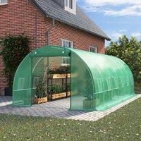 139ft/ 199ft Metal Framed Walk-in Greenhouse with Zipper Door and Windows