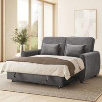 5ft Convertible Sofa Bed Grey Lounger