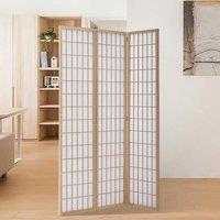 3/4 Panel Solid Wood Folding Room Divider Screen Stylish and Functional Partition