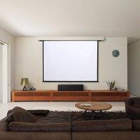 4:3 Projector Screen with Manual Pull Down for Home Theater