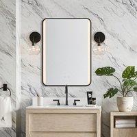 Framed Retangular LED Light Bathroom Vanity Mirror