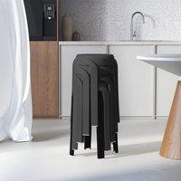 Set of 10 Plastic Stackable Round Stools