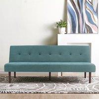4ft Sofa Bed Contemporary Convertible Upholstered Green/ Grey