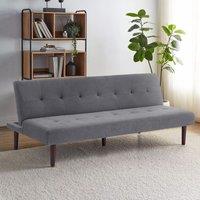 4ft Sofa Bed Contemporary Convertible Upholstered Green/ Grey