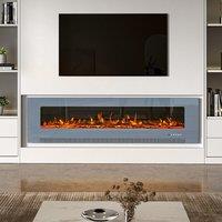 72 inch Wall Mounted Electric Fireplaces With Remote Control 9 Flame Colours Heater
