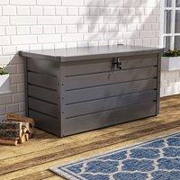 350L Metal Outdoor Garden Storage Box Lockable Grey