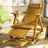 Bamboo Rocking Chair Foldable Recliner