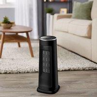 Intellectual Black Electric PTC Ceramic Heater with Remote Control