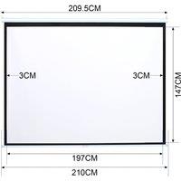 Manual Pull Down Retractable Projector Screen