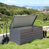 200L/600L Metal Outdoor Garden Storage Box Lockable Waterproof