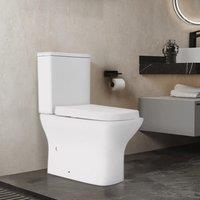 80cm H 2-Piece Elongated Square Toilet with Dual Flush