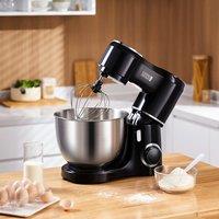8-Quart Household Stand Mixer with Accessories in Black