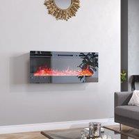 36/40/50/60 Inch 5120 BTU Wall Mounted Fireplace 12 Flame