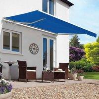 Outdoor Retractable Patio Manual Shelter Awning Canopy for Window and Door