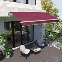 Outdoor Retractable Patio Manual Shelter Awning Canopy for Window and Door