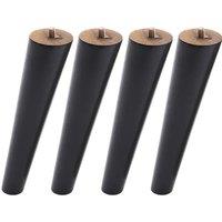 4 Pieces Sloped Wooden Furniture Legs Chair Sofa Feet Replacement