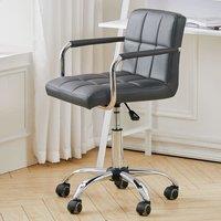 Low Back Faux Leather with Chrome Base