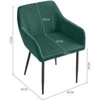 Upholstered Chair with Armrests and Metal Legs