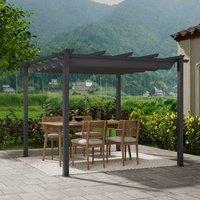 Elegant Aluminum Patio Pergola with Sun-Shade Canopy