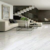 24/48Pcs White Square Stone Effect Floor Tiles