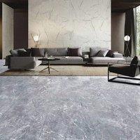 24/48Pcs White Square Stone Effect Floor Tiles