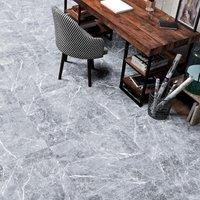 24/48Pcs White Square Stone Effect Floor Tiles