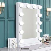 Metal Bulb Makeup Mirror for Tabletop