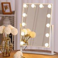 Adjustable Large Rectangular Lighted Makeup Mirror