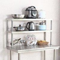 Kitchen Prep Table Over Shelf Single Double Tier Overshelf