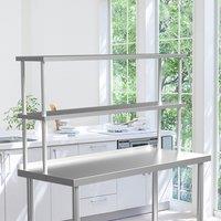 Kitchen Prep Table Over Shelf Single Double Tier Overshelf