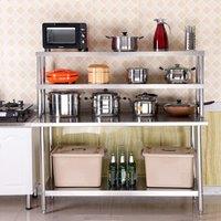 Kitchen Prep Table Over Shelf Single Double Tier Overshelf